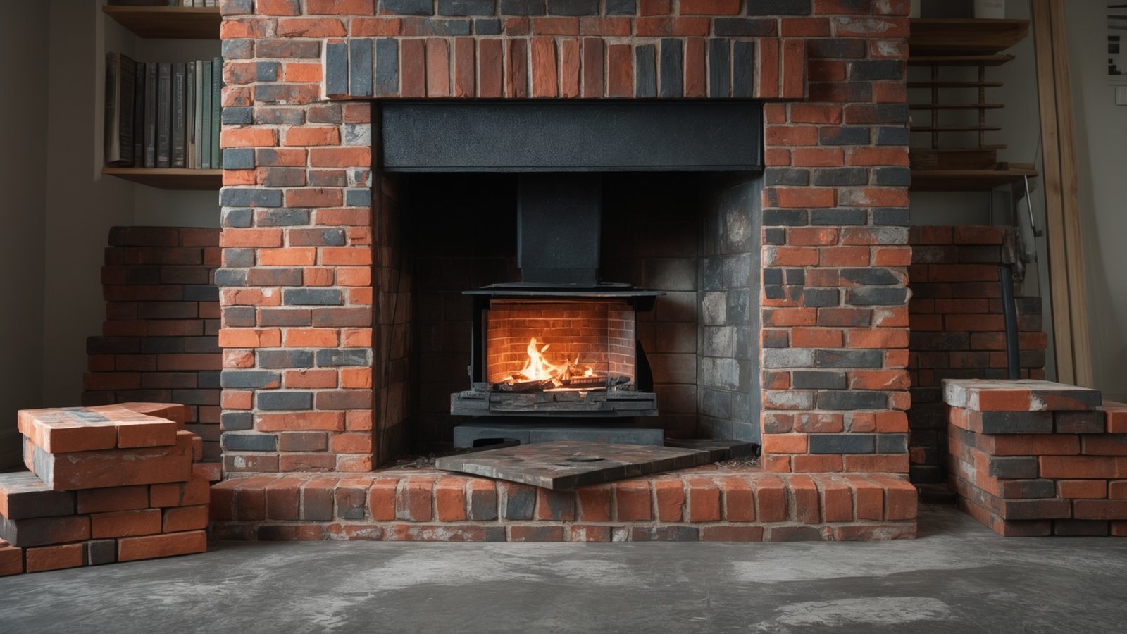 Damaged chimney with cracked mortar joints and spalling bricks in Chesterfield Missouri