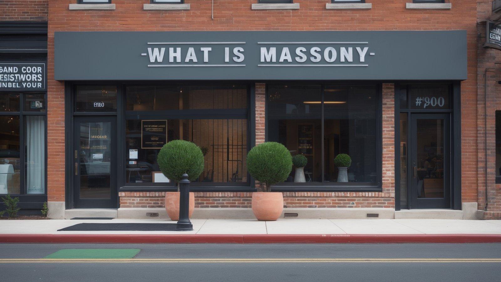 Professional mason performing tuckpointing and masonry restoration work on brick wall