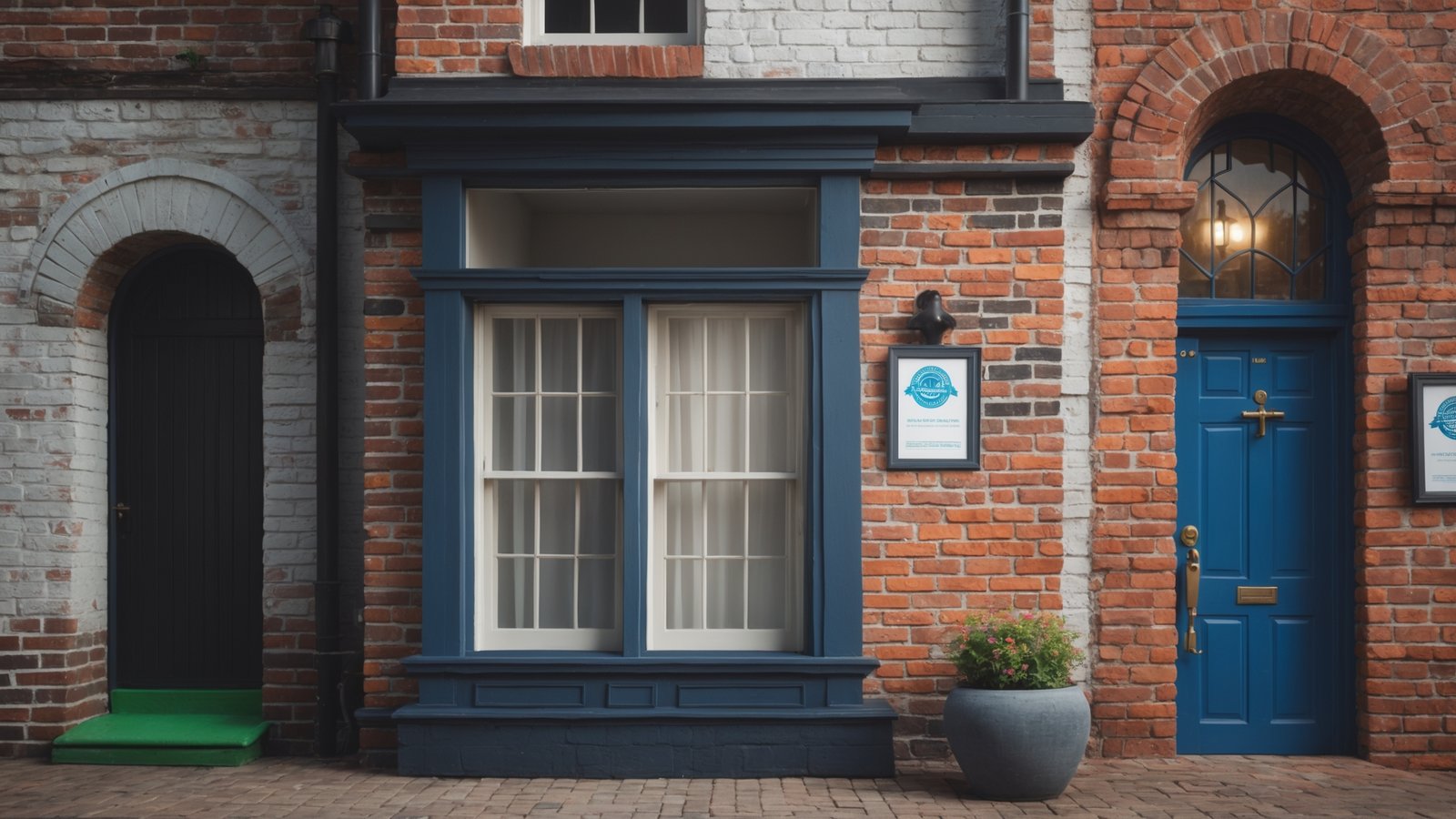 Finished tuckpointing showing contrasting mortar ribbons between red bricks