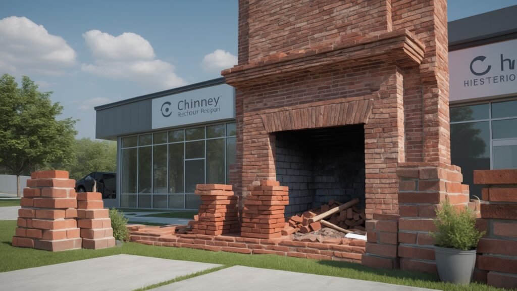 Professional chimney repair service on residential home in Chesterfield Missouri