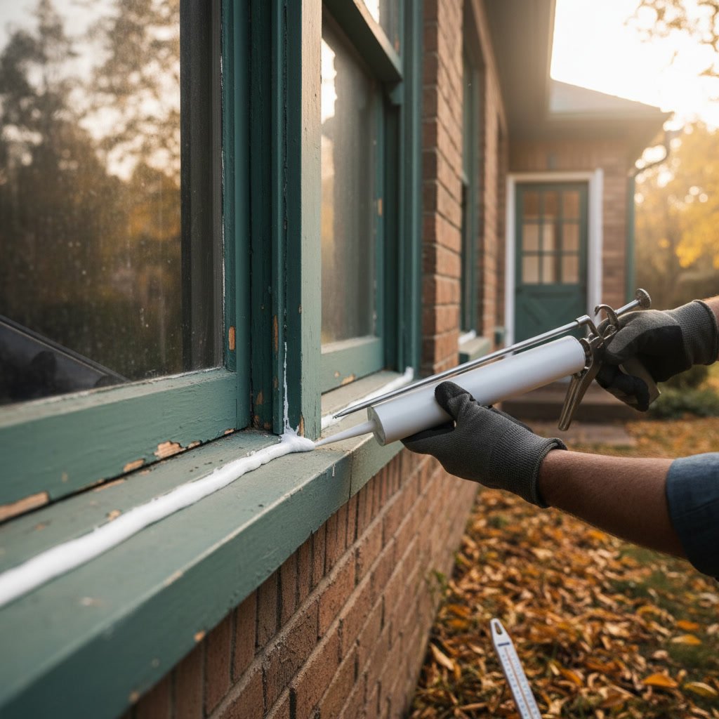 Comparison of window and door caulking materials and tools for proper application